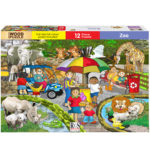 12pc- Zoo -Wood Puzzle - A4 - Image 2