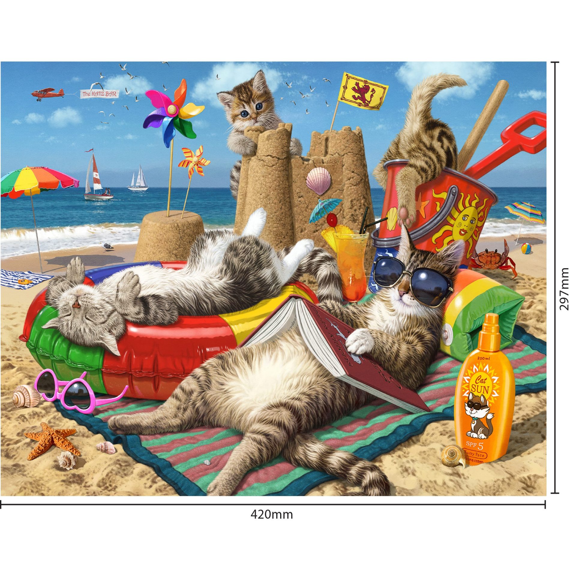 Cats on the Beach 300pc - Image 7
