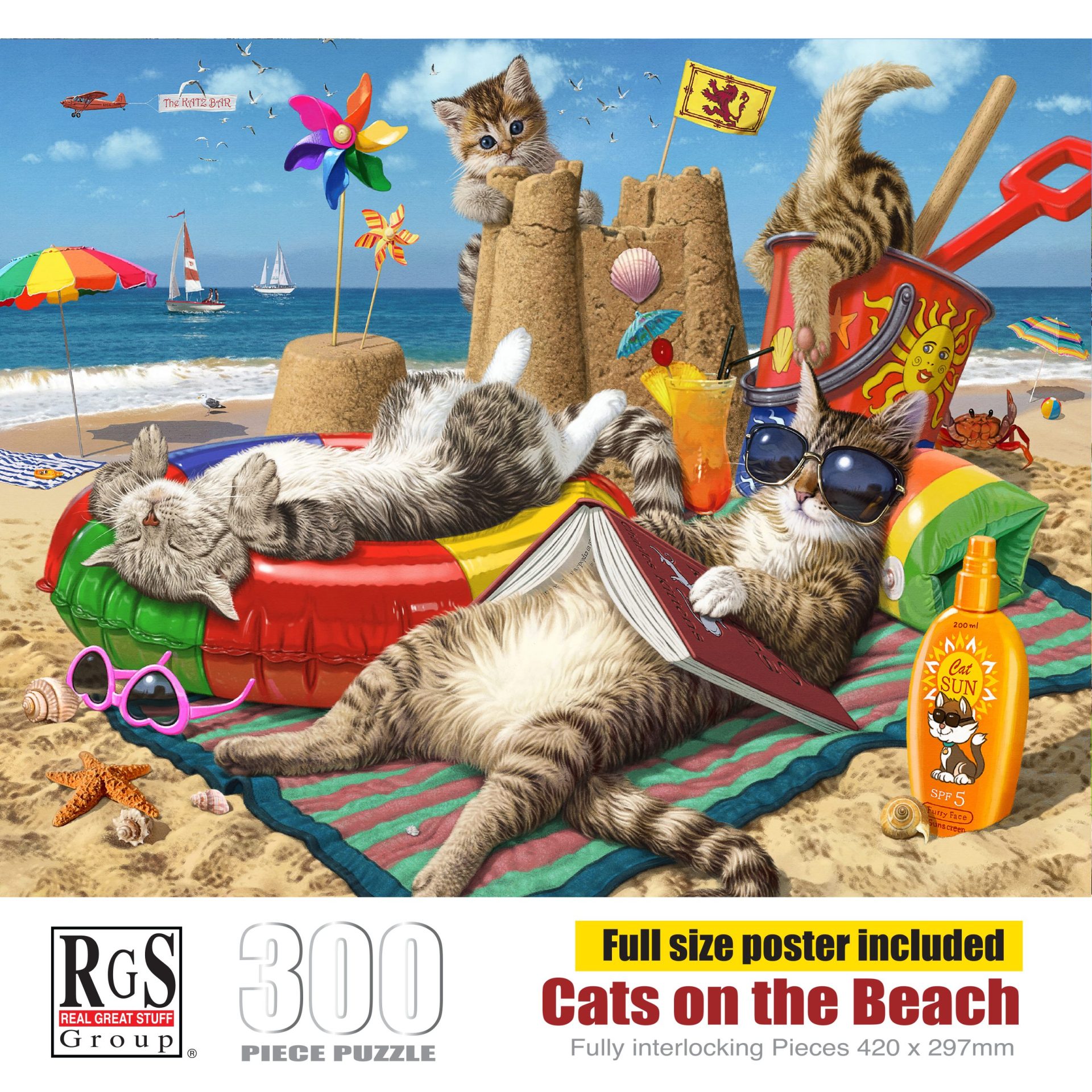 Cats on the Beach 300pc - Image 6