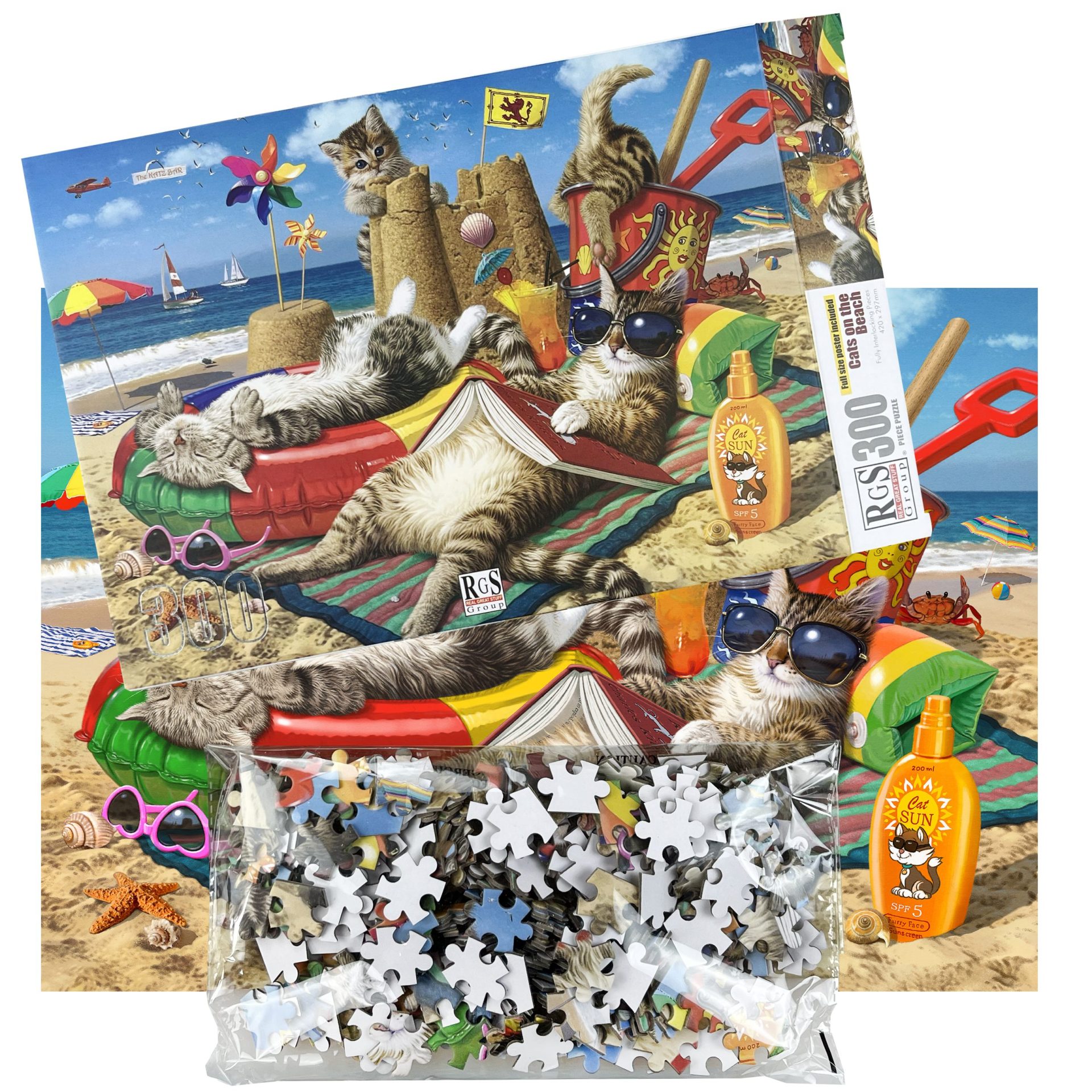 Cats on the Beach 300pc - Image 2