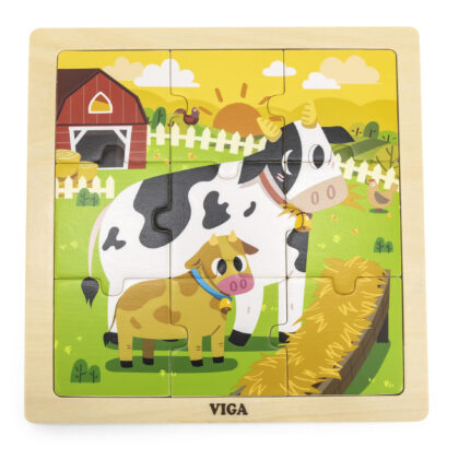 Wooden Puzzle Cow 9pc